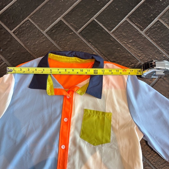 Colorblock Men's/Women’s color block Shirt with Pocket. - Picture 5 of 7